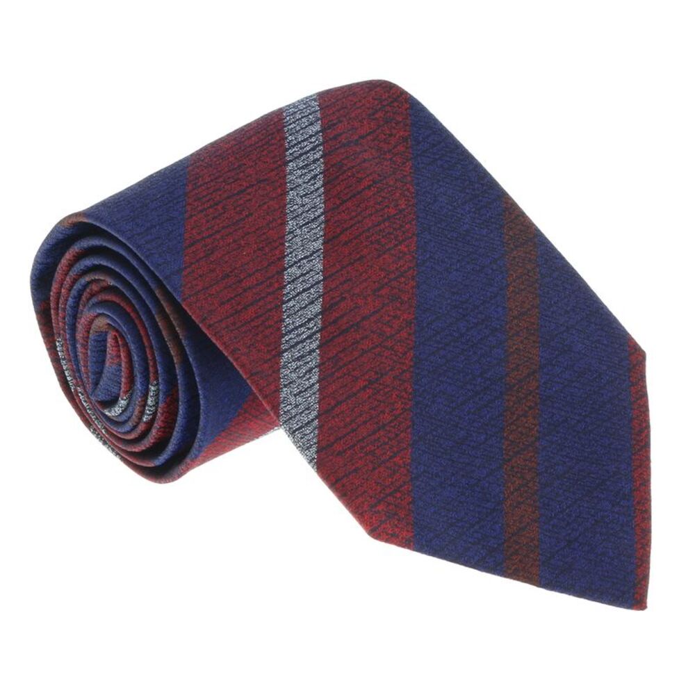 Missoni U5068 Red/Blue Awning 100% Silk Tie